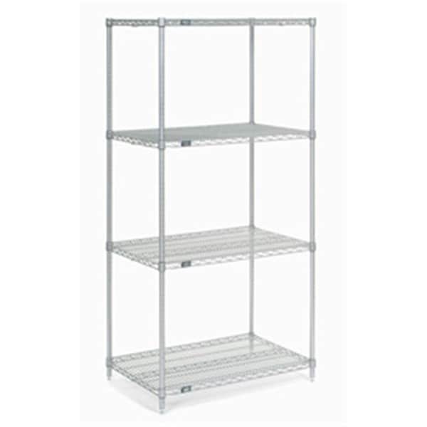 Designed To Furnish Nexel Poly-Z-Brite Wire Shelving - Clear - 24 x 21 x 74 in. DE3493648 - main